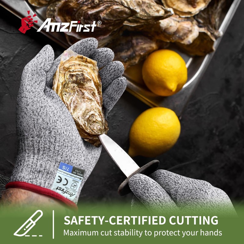 AmzFirst 2 Pair Cut Resistant Gloves, Food Grade Kitchen Cooking