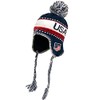 USA Winter Knit Beanie With Pom - Ski Cap, Peruvian