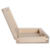 Small Shallow Flat Lidded Wooden Box with Magnetic Closure |