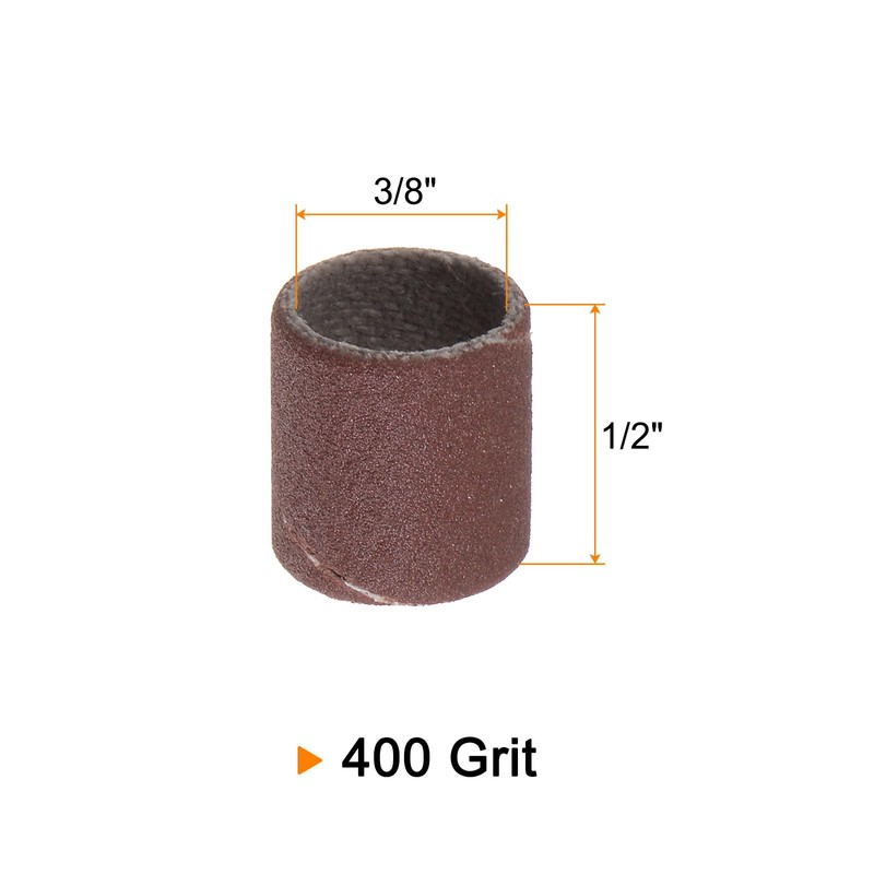 sourcing map 100pcs Sanding Drums 3/8 Inch Mini Sanding Sleeves
