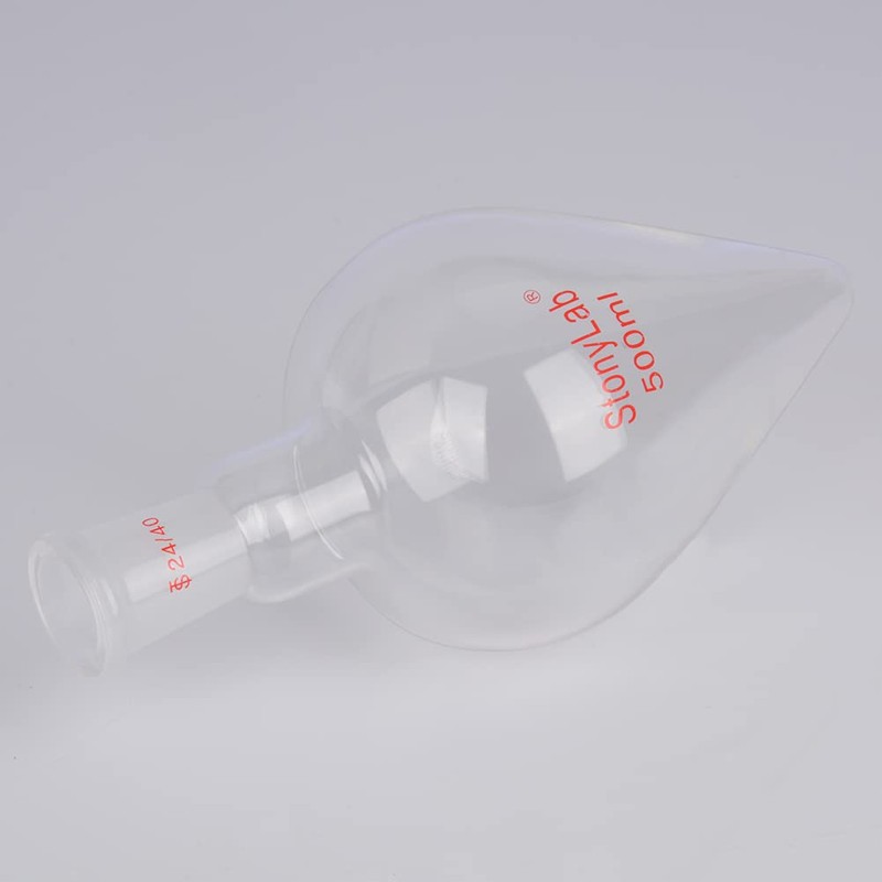 stonylab Recovery Flask, Heavy Wall Single Neck Borosilicate Glass Rotary