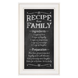 Trendy Decor4U Recipe for Family by Susan Ball White Framed Print Multi-Color