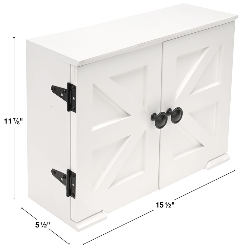 Excello Global Products Barndoor Spice Cabinet, White