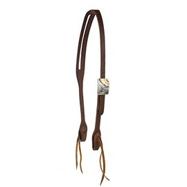 NRS 5/8inch Slot Ear Headstall with a Copper Flower Belt Buckle