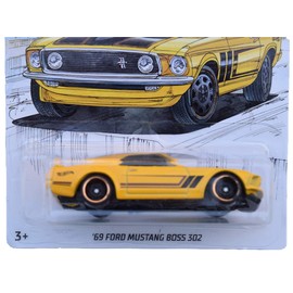 Hot Wheels '69 Ford Mustang Boss 302 3/6, Yellow