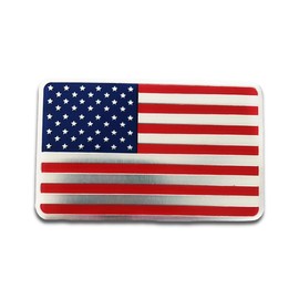 3D 3D Aluminum Alloy Flag Emblem Car Body Decal Sticker(UK/US/French/Germany) (USA (Rectangle))