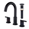 Faustina Black Bathroom Faucets,8 Inch Widespread Bathroom Faucet for Sink
