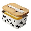 Cute Cows Large Ceramic Butter Dish with Lid, Kitchen Countertop