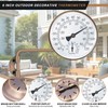 6 Inch Brass Outdoor Thermometer, Outdoor Temperature Gauge with Humidity,