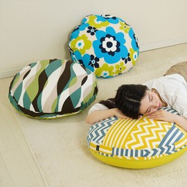 Beaded Cushion Cover Spring 63 cm Cotton Printed Nordic marimekko Tone Blue