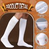 Chuarry 4 Pairs Lederhosen Socks Men German Oktoberfest White Cotton
