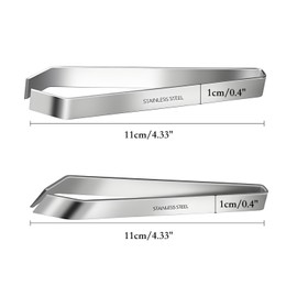 LVYKING 2 Pcs Fish Bone Tweezers, Stainless Steel Flat and Slant Pliers for Removing Meat Hair, Kitchen Salmon Trout