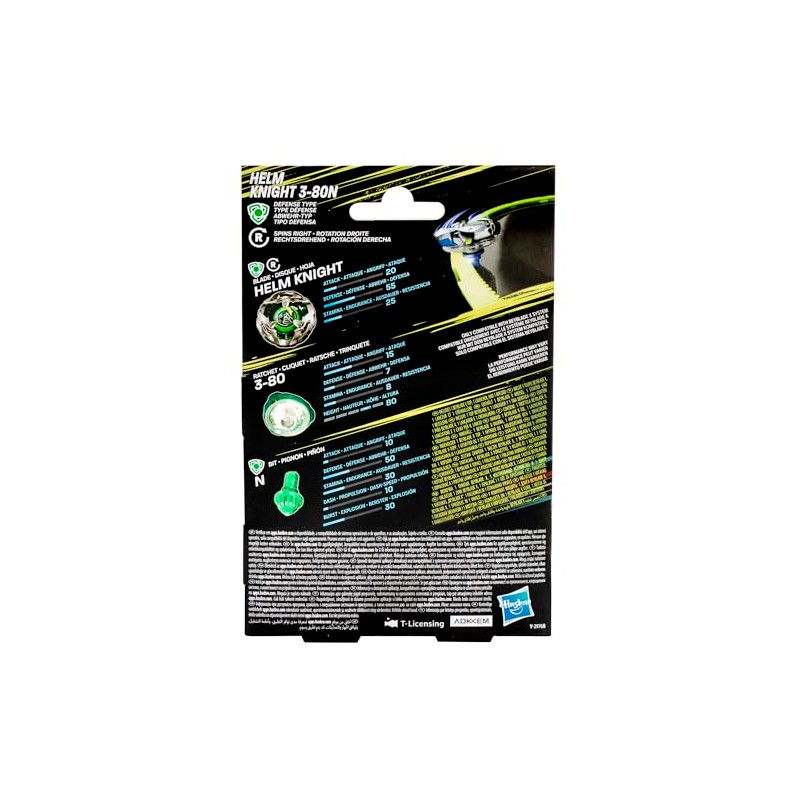 Beyblade X Helm Knight 3-80N Starter Pack Top and Launcher