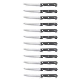 AURMOO Steakmesser Set 12-teilig, Scharfes Steakmesser-Set, Profi Steak messer mit Wellenschliff, Steak Messer Sets aus Edelstahl, Ergonomischem Griff Steakmesserset für Heim und Restaurant