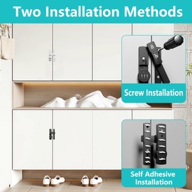 Barn Door Lock - 180 Degree Flip Barn Door Locks and Gate Latches with 3 Digit Combination - Keyless Sliding Door Lock for Cabinets Closet Windows Bathroom Shed Bifold Double French Door Locks, Black