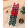 10 Pcs Christmas Hair Bows for Girls, Plaid Holiday Hair