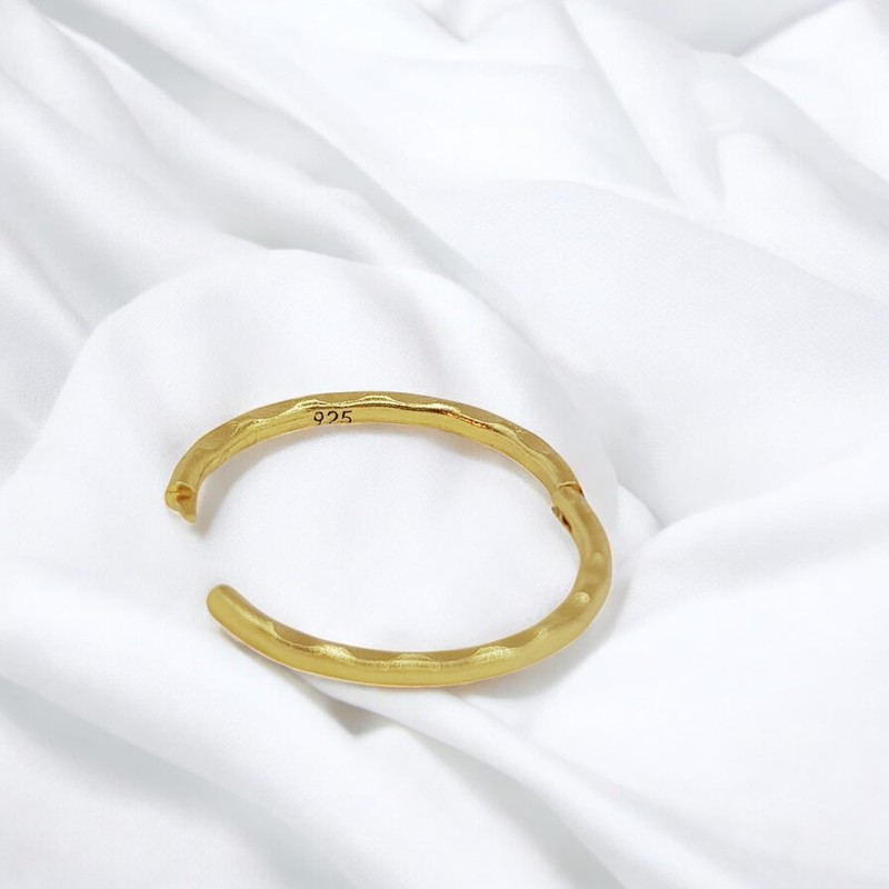 24K Gold Plated On 925 Sterling Silver Facet Hoop Earrings
