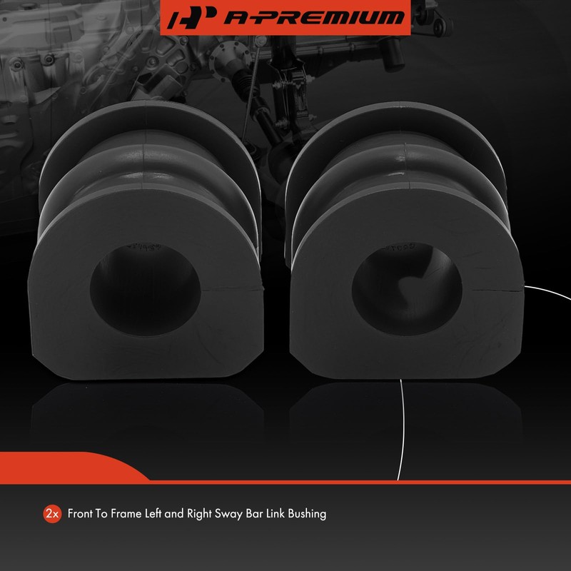 A-Premium 2 x Front To Frame Sway Bar Bushing Kit,