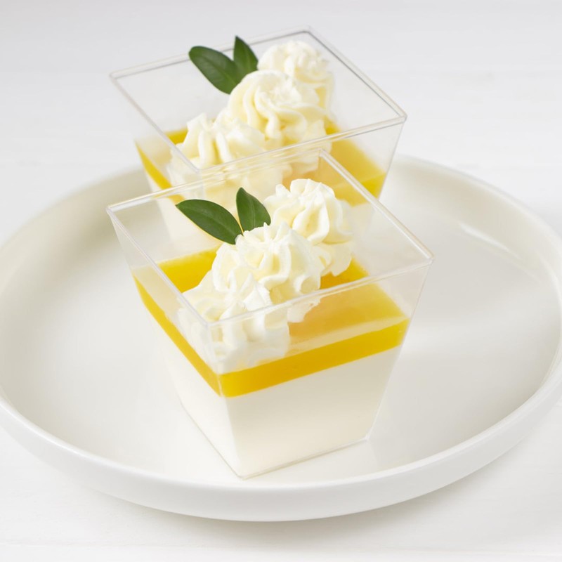 Macepason 5 oz Dessert Cups Square Clear Cups Mini Containers