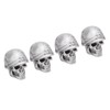 4PCS Tire Valve Caps Skull Style Anti Oxidization Universal for