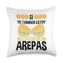 Arepa Maker Arepas Grill Colombian Snacks Arepa Flour Throw Pillow