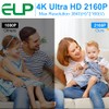 ELP Cámara USB 4K con micrófono Zoom manual Cámara web