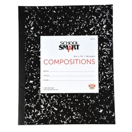 School Smart Flexible Cover Ruled Composition Book, 48 Sheets, 9-3/4 x 7-1/2 Inches