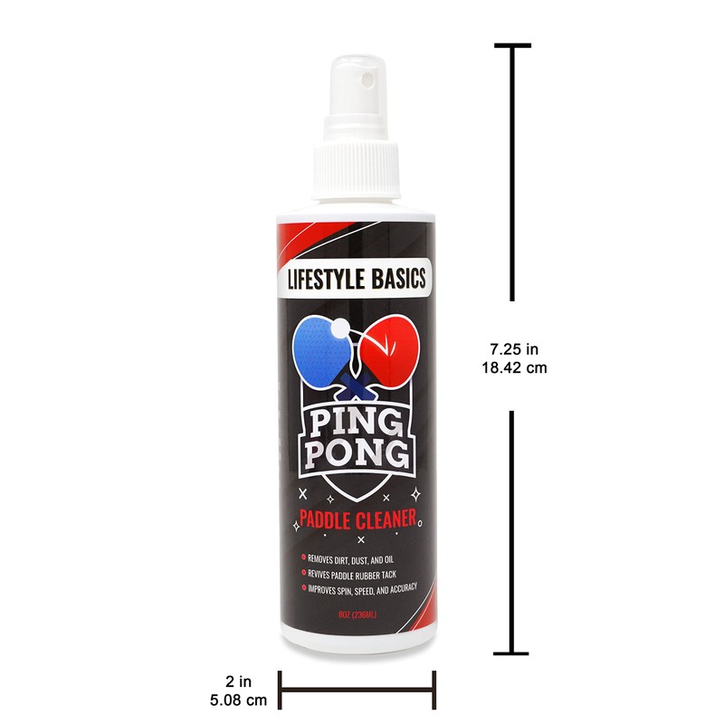 Lifestyle Basics Ping Pong Paddle Cleaning Kit 8 Oz -