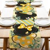 Croar Spring Summer Cartoon Mouse Table Runner, Eucalyptus Leaves Yellow