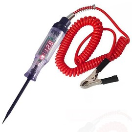 LeTradeJP Car Circuit Voltage Tester Electrical Tester Line Detection Circuit Tester Car Diagnostic Pen Cord Included, LED, Automatic, Route Detection DC3-48V, Automotive Maintenance Tool (Red 3 V-120