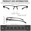 CLASAGA Progressive Multifocus Reading Glasses for Men,Lightweight Metal Half Frame
