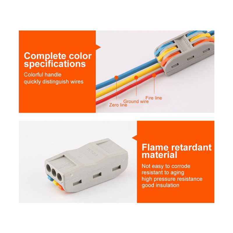 82Pcs Wiring Connector Conductor PCT Colorful Connecting Terminals with Bracket