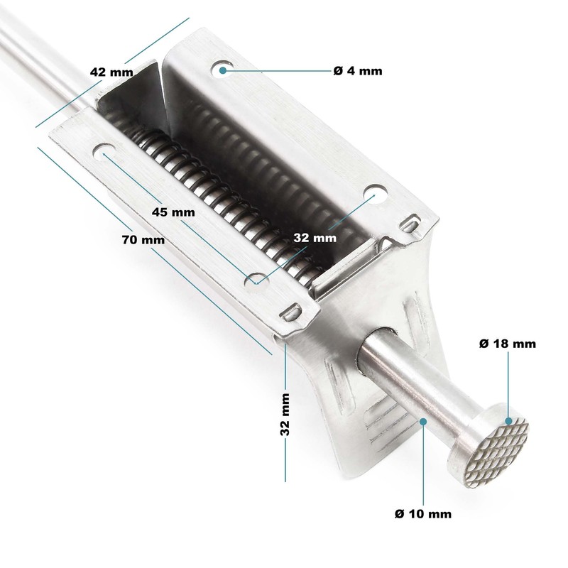Floor Door Stop Pedal Door Stopper 33-59 mm Stainless Steel