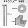 Hirificing 4PCS Truck Tool Box Mounting Kit, J Hook Truck