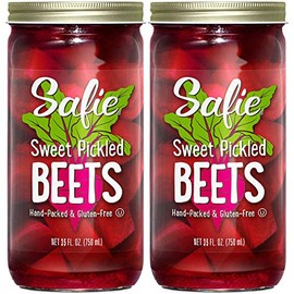 Safie Beets Home Style Sweet Pickled Beets, 35oz Glass Jar (Pack of 2, Total of 70 Oz)