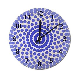 Mighun Wooden Wall Clock,Spin The Ball Silent Non Ticking Clock Round Wall Clock Decorative for Livingroom Home Office School Nursery Decor 10 Inch