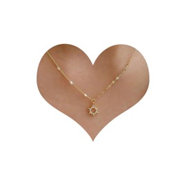 Cimenexe Bohemian Crystal Sun Choker Necklace Gold Hollow Sunburst Necklace Cz Rising Sun Pendant Necklace Rhinestone Sunflower Chain Necklace Jewelry for Women and Girls Gifts