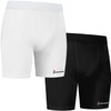 Gladiator Sports Compression Shorts - Men (Black and White), White