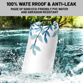 Cliduli Waterproof Dry Bag,Roll Top Blue Eucalyptus Small Waterproof Backpack 5L/10L/20L Floating and Lightweight Bags for Kayaking, Boating, Fishing, Swimming and Camping