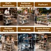 Stainless steel kitchen prep and work table with Wheels,36x24in,Multi-Size