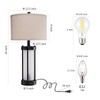 Modern Table Lamps for Living Room, Industrial Beside Lamps with