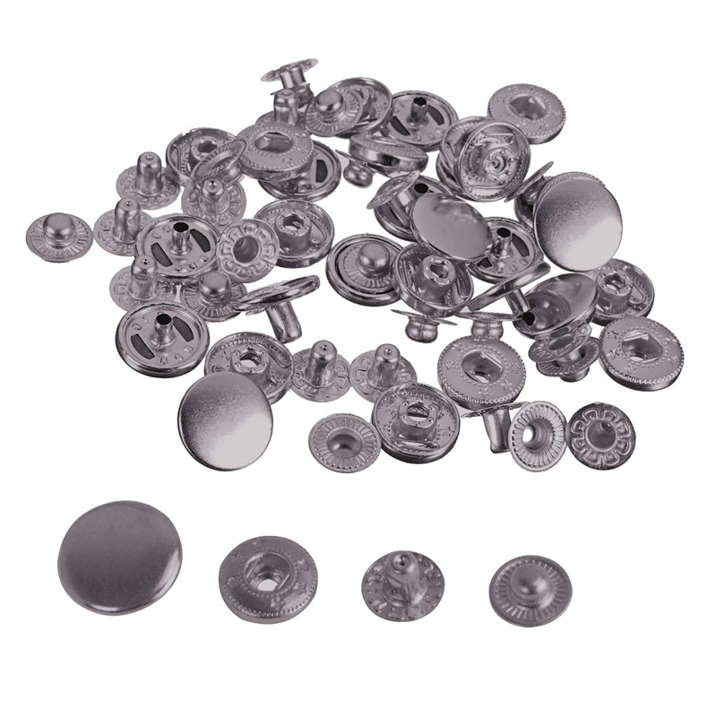 Trimming Shop 12.5mm S Spring Press Studs 4 Part, Durable