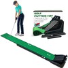 Crestgolf Golf Putting Mat, Automatic Ball Return with 4 Flipping