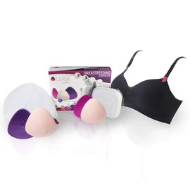 Nursing Moms Essential Kit: Bamboo Viscose Bra, 2 Day & Night Pads, Reusable & Washable Breast Pads, Carry Case & Washing Bag