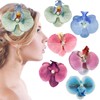6 Pcs Flower Hair Clip Orchid Hairpin Headdress Bohemia Hawaiian