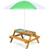 Olakids Kids Picnic Table, 4 in 1 Outdoor Toddler Sand