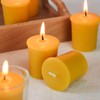 TELOSMA Natural Beeswax Votive Candles in Bulk - Small Beeswax