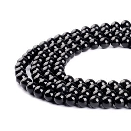 Natural Black Obsidian Round Beads for Jewellery Making 4mm 6mm 8mm 10mm 12mm 14mm Black 10mm