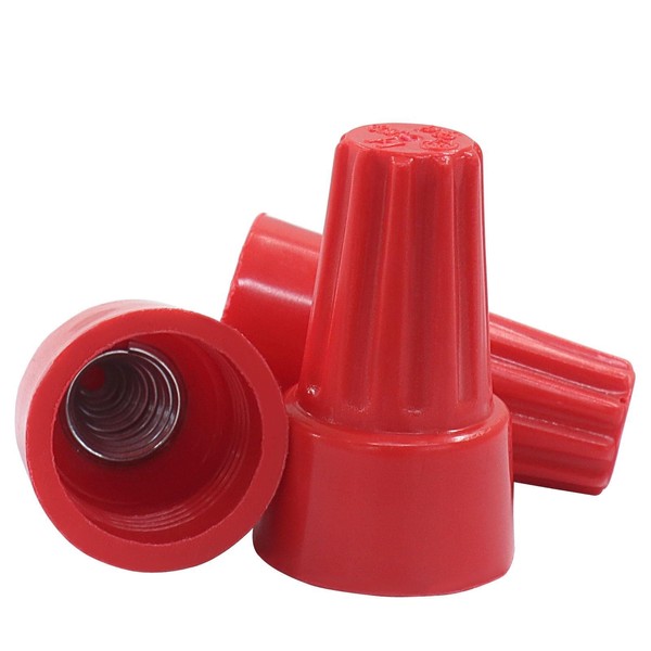 Marvexi 300Pcs Red Electrical Wire Connectors, Spring Insert Screw Terminals