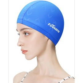 Firesara Fishtail Fabric Swimming Cap Women Men, Breathable High Elasticity Swim Cap Hair Protection Quick Dry Soft for Long Hair Short Hair, Kids Boys and Girls